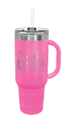 Polar Camel 40 oz. Coral Travel Mug with Handle, Straw Included