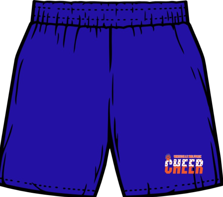 Soffe shorts with Wolfpack Cheer Logo