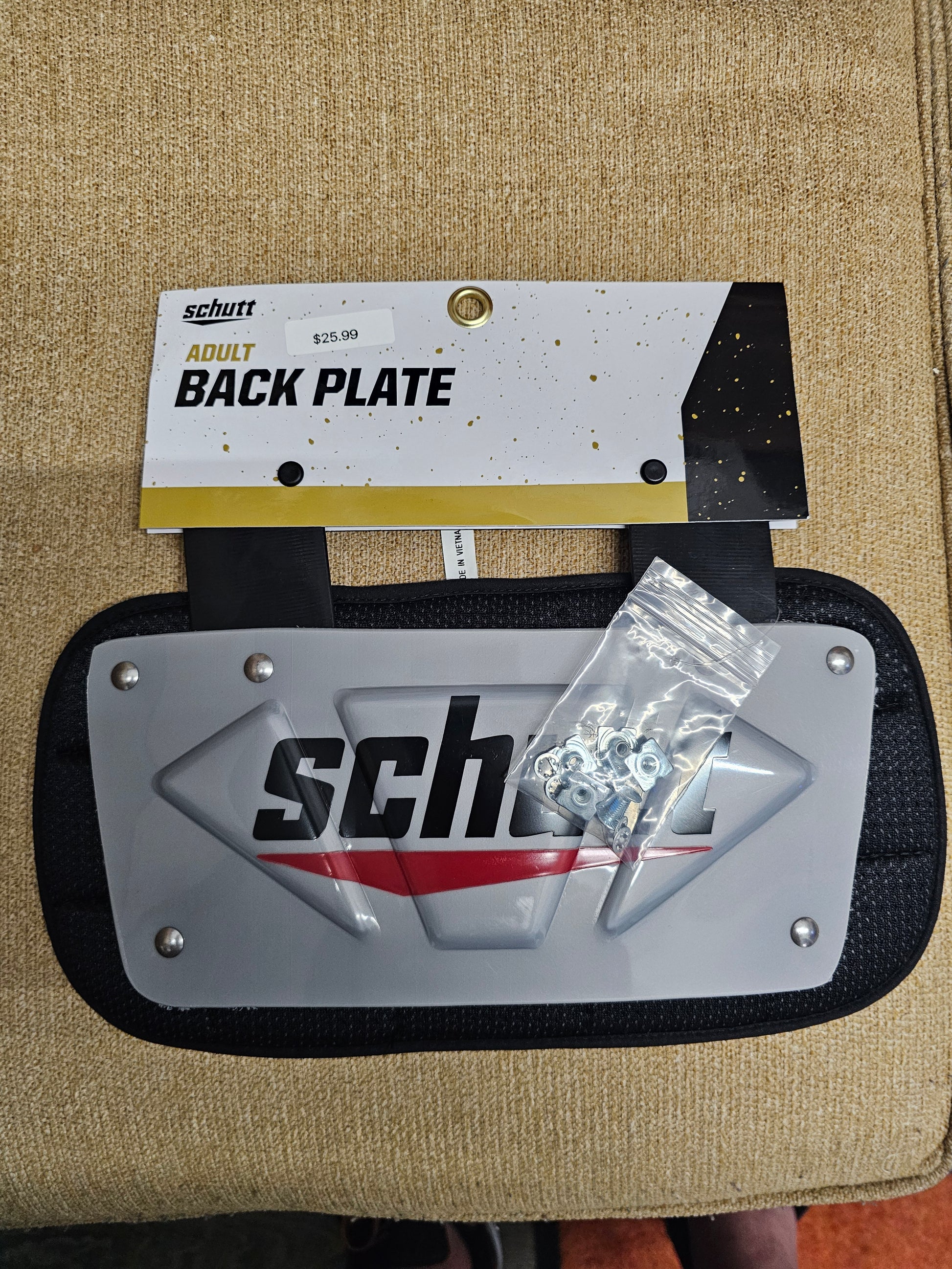 Schutt Football Backplate - Youth and Adult Sizes