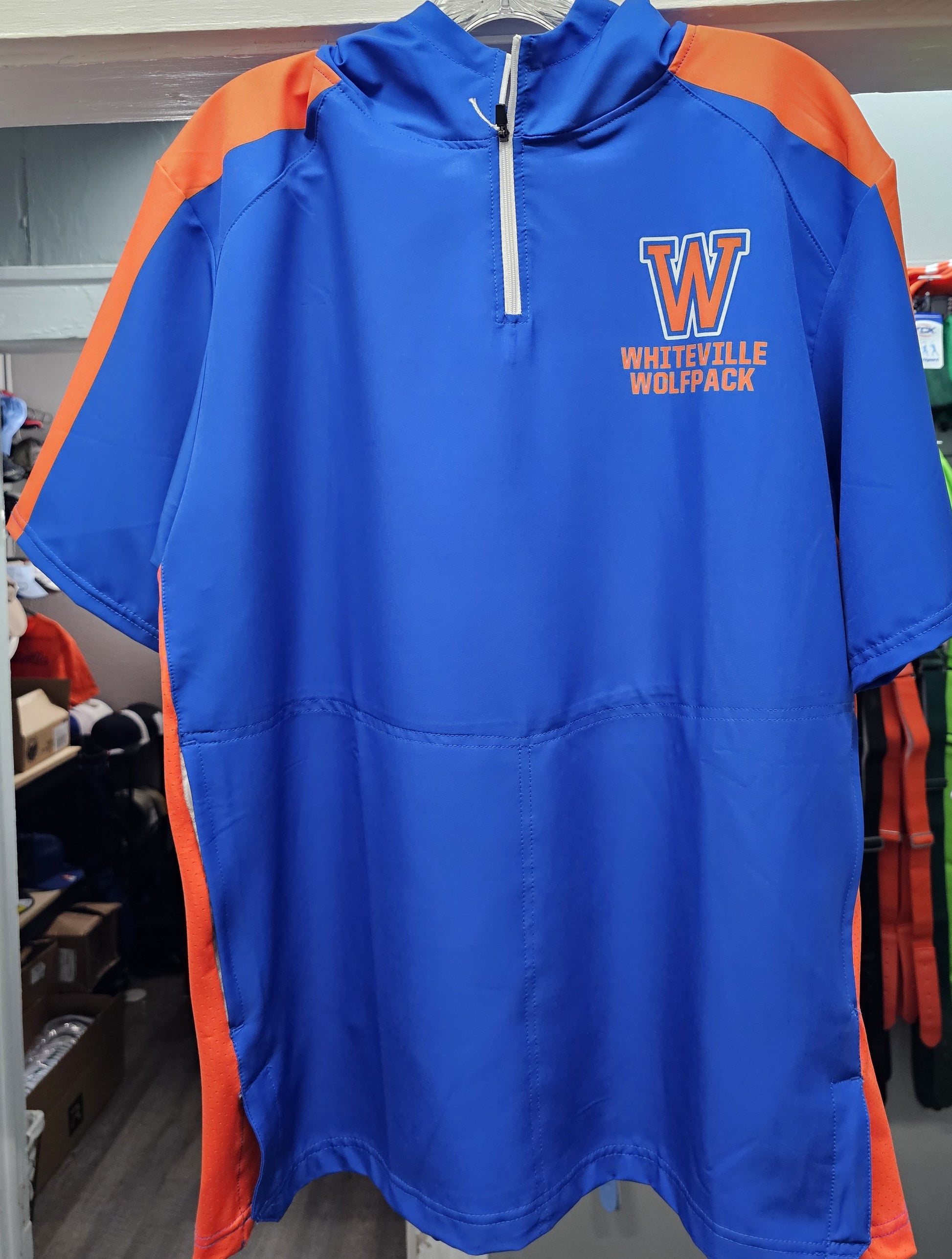 S/S Sublimated 1/4 Zip Hooded Pullover Wolfpack