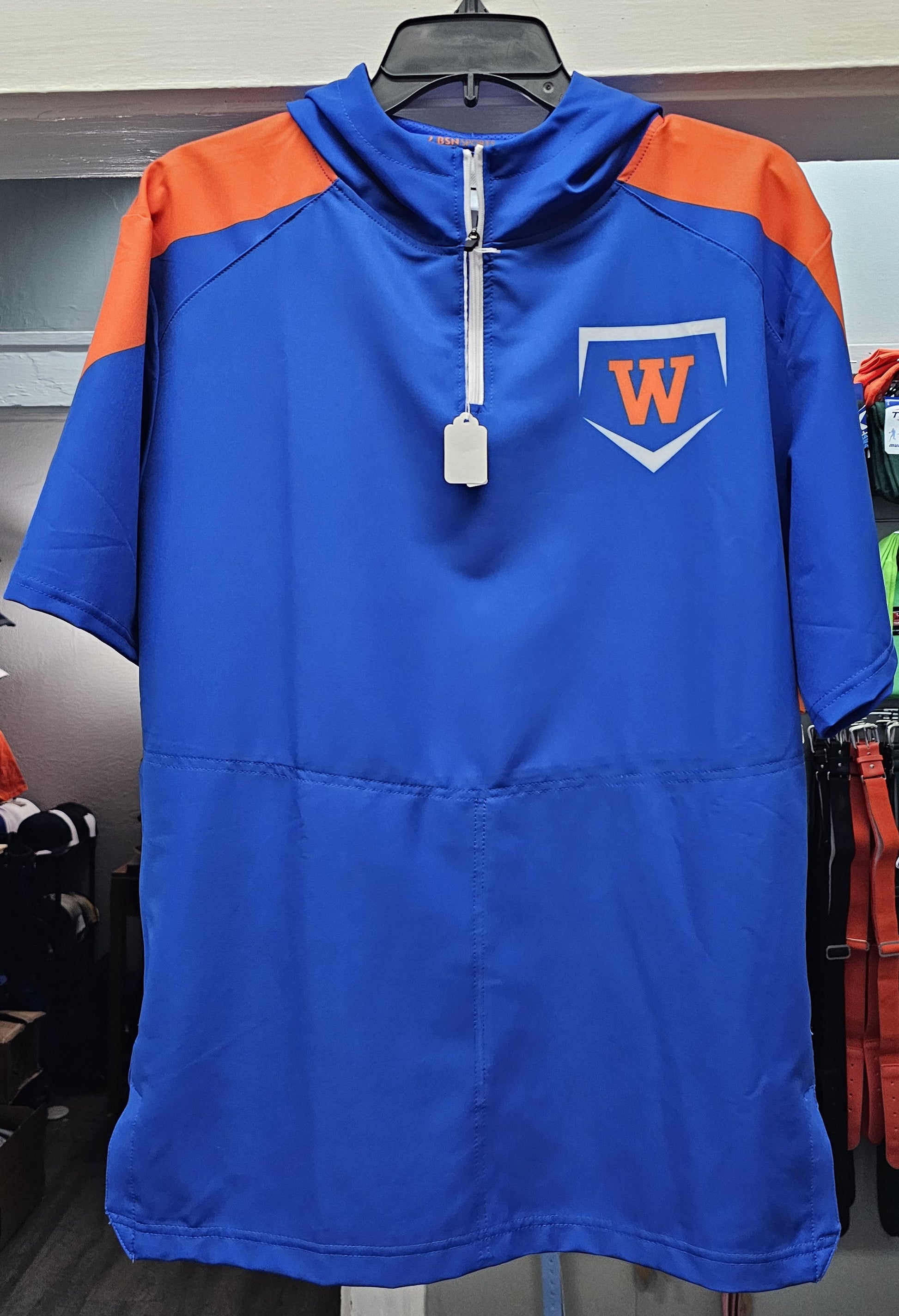 S/S Sublimated 1/4 Zip Hooded Pullover Wolfpack