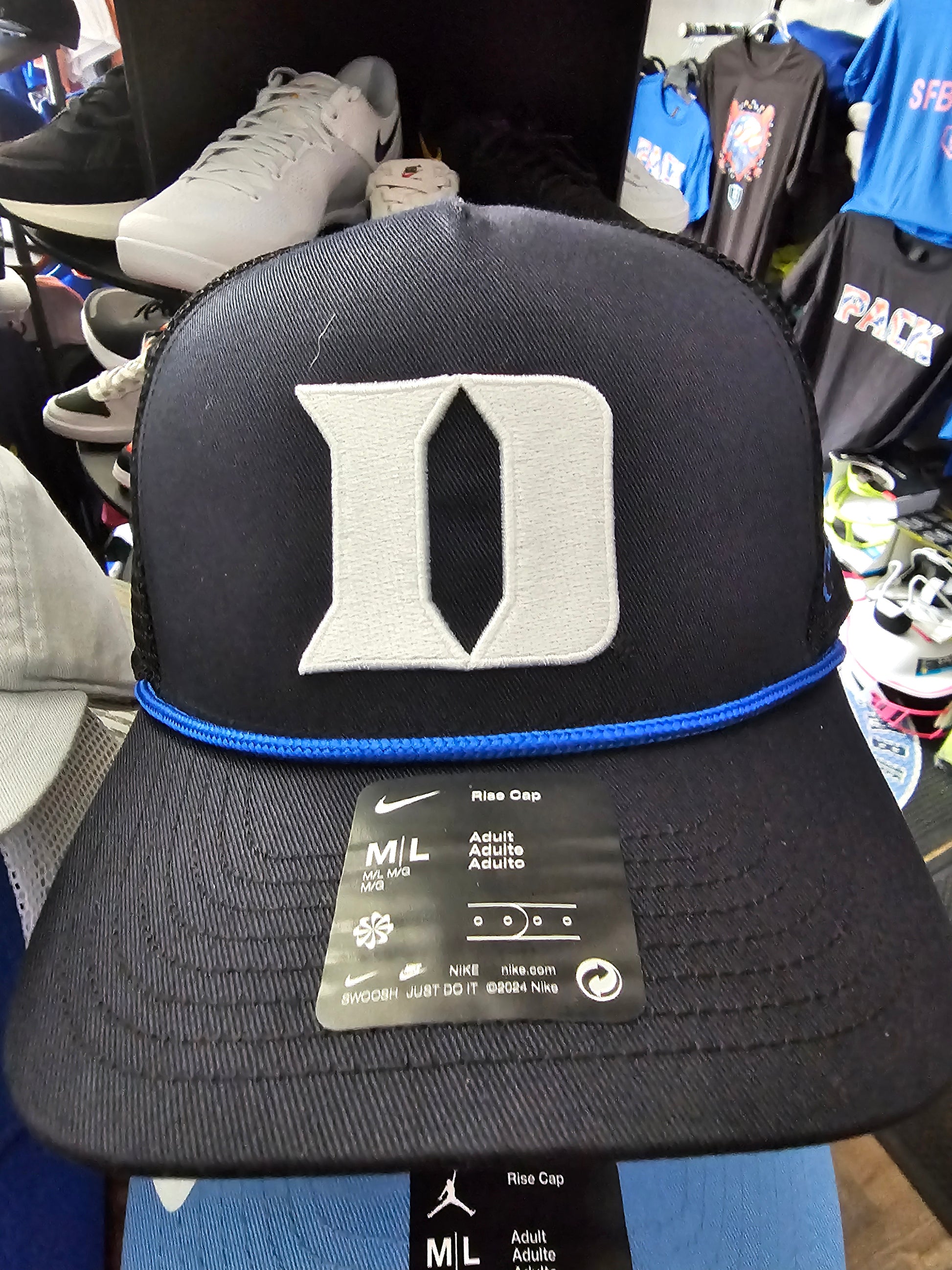 NEW Nike NCAA Adjustable Embroidered Hats - Duke and UNC