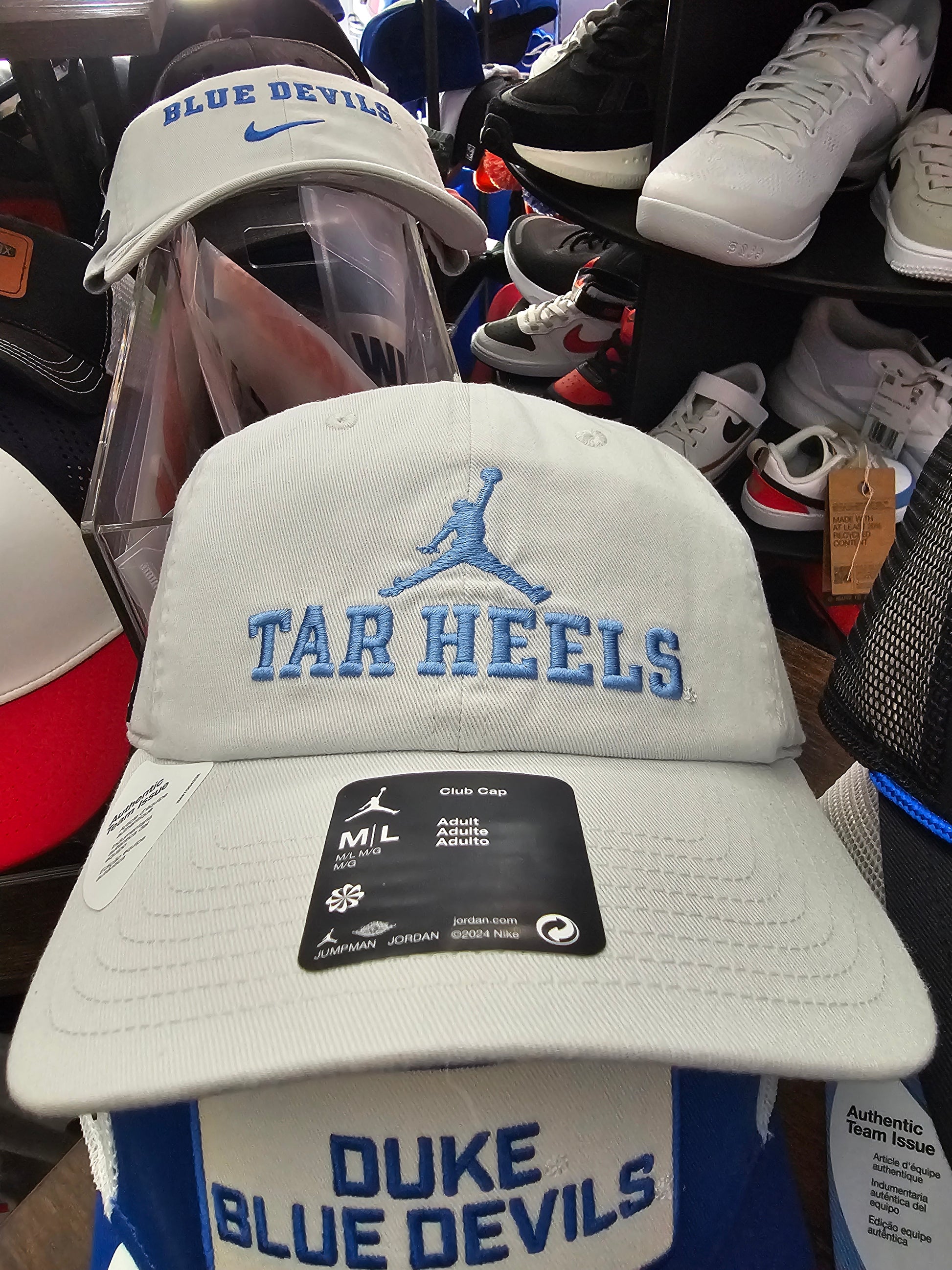 NEW Nike NCAA Adjustable Embroidered Hats - Duke and UNC