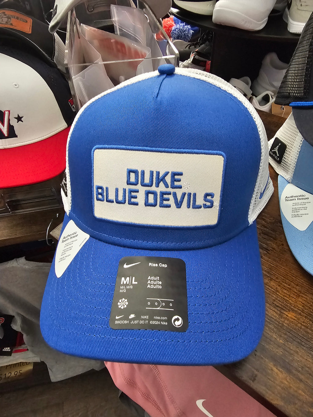 NEW Nike NCAA Adjustable Embroidered Hats - Duke and UNC