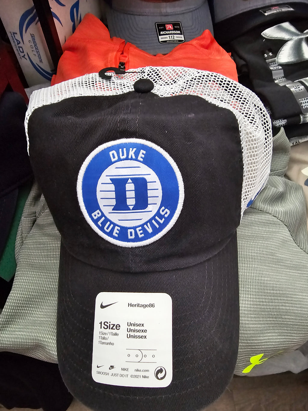 NEW Nike NCAA Adjustable Embroidered Hats - Duke and UNC
