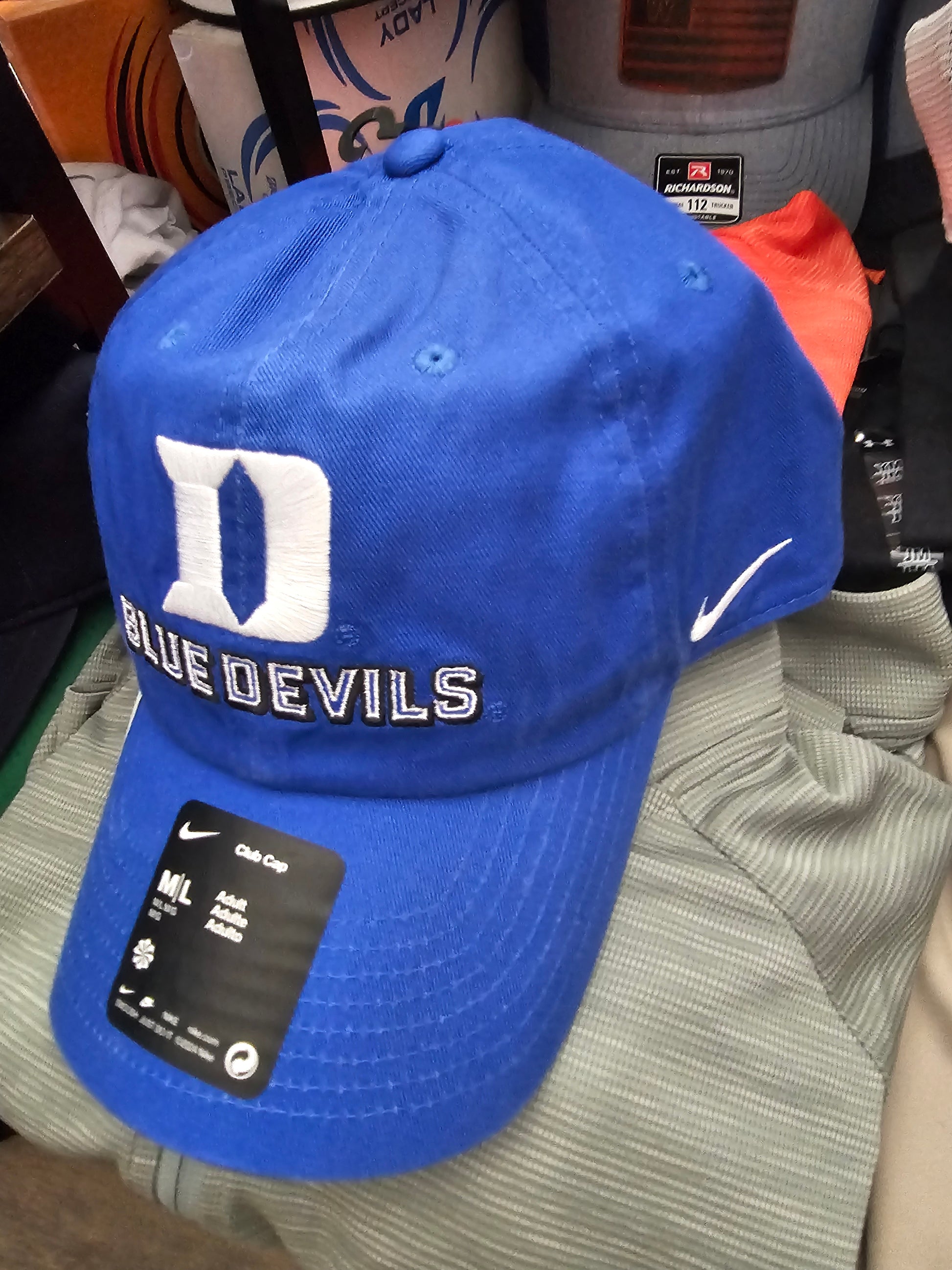 NEW Nike NCAA Adjustable Embroidered Hats - Duke and UNC