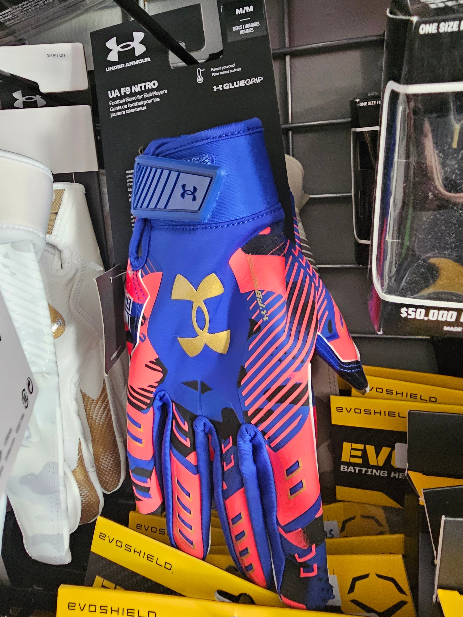 Under Armour Mens F9 Nitro Football Gloves