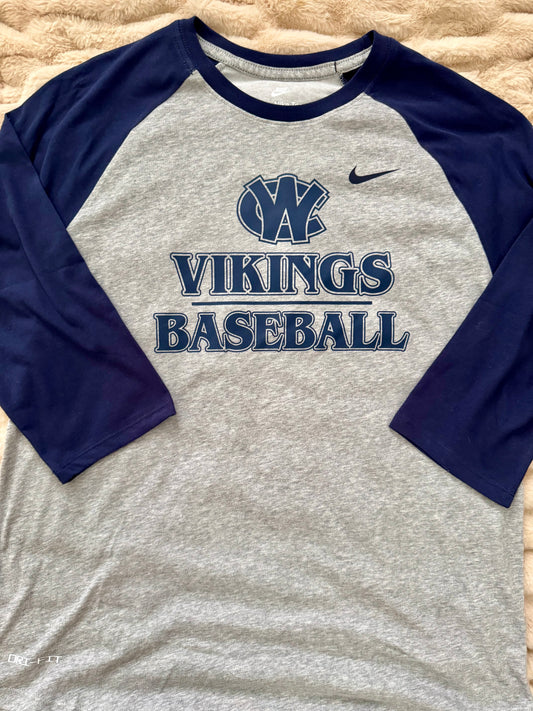 West Columbus Baseball Nike 3/4 sleeve shirt