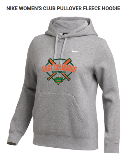 Nike Women's Fleece Hoodie with ECHS Softball design