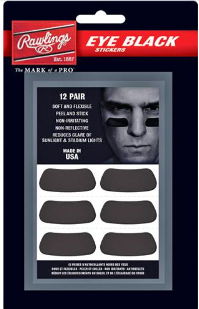 Rawlings Eye Black Stickers - Black, Royal, Pink