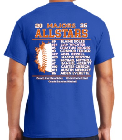 Whiteville Majors AllStar Shirts