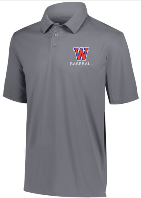 Russell Athletic Polo with W Baseball left chest logo