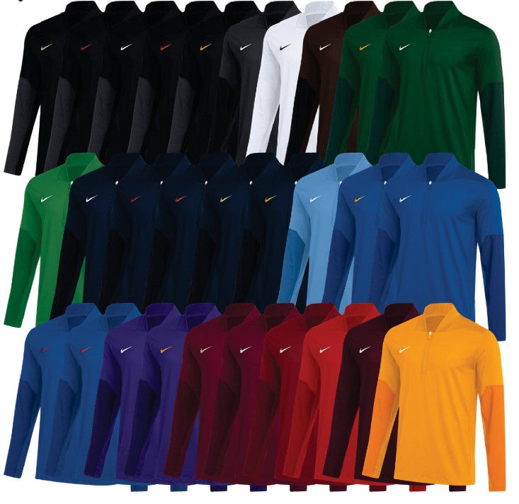 Nike Authentics LS 1/4 Zip Royal/orange Coaches Jacket