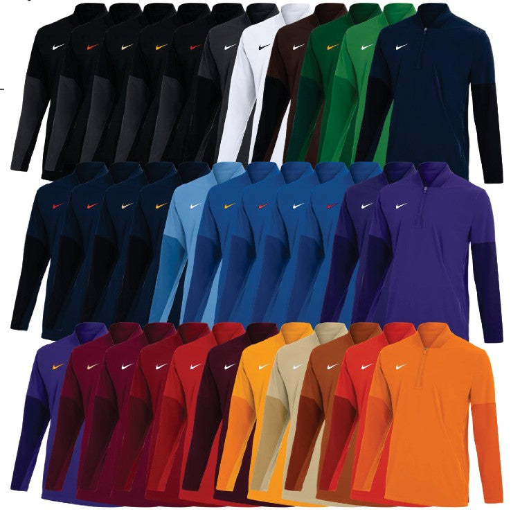 Nike Authentics LS 1/4 Zip Royal/orange Coaches Jacket