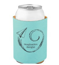 LEATHER KOOZIE Laser Engraved
