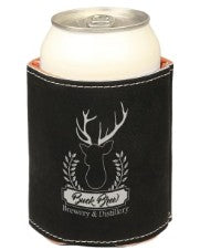 LEATHER KOOZIE Laser Engraved
