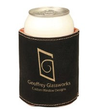 LEATHER KOOZIE Laser Engraved