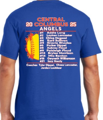 Central Columbus Angels Team Shirts 2025