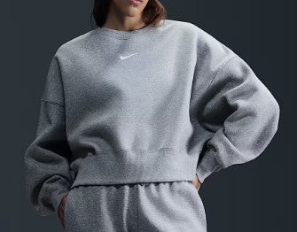 Nike Women's Cropped Over-Oversized Crew-Neck Sweatshirt