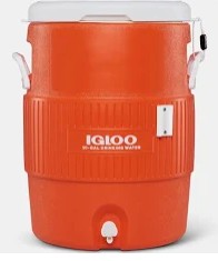 10 Gallon Seat Top Water Jug With Cup Dispenser