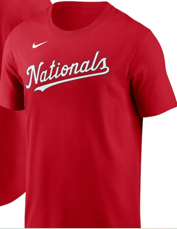 Nike Washington Nationals Red Fuse Wordmark T-Shirt - Men's & Youth