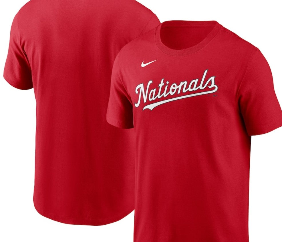 Nike Washington Nationals Red Fuse Wordmark T-Shirt - Men's & Youth
