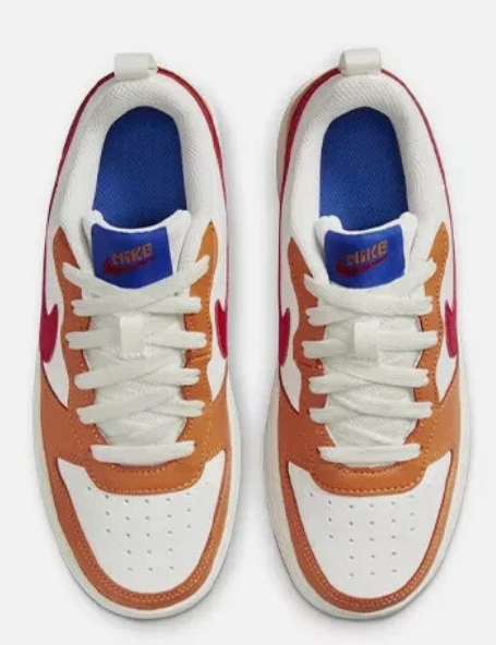 Nike Kids Court Burrough Low 2 Sail/ University/ Red Hot Curry