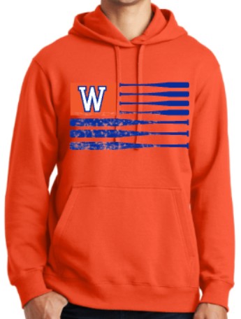 BSN Fleece Hoodie or Crewneck w/ Wolfpack BB/SB Flag Design