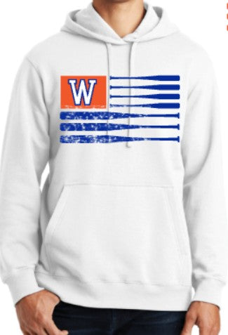BSN Fleece Hoodie or Crewneck w/ Wolfpack BB/SB Flag Design