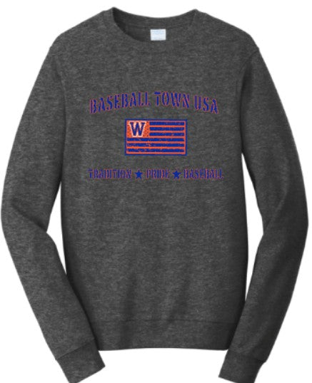 Nike Club Fleece Hoodie or Crewneck Sweatshirt "Baseball Town USA"