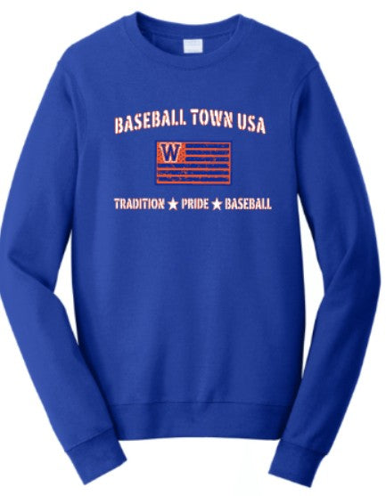 Nike Club Fleece Hoodie or Crewneck Sweatshirt "Baseball Town USA"