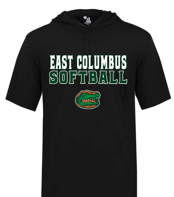 B-Core Short Sleeve Hoodie - EAST COLUMBUS Softball
