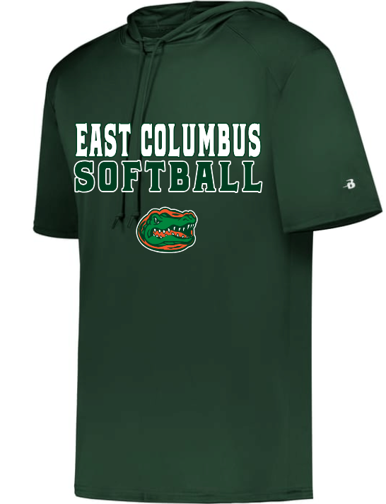 B-Core Short Sleeve Hoodie - EAST COLUMBUS Softball