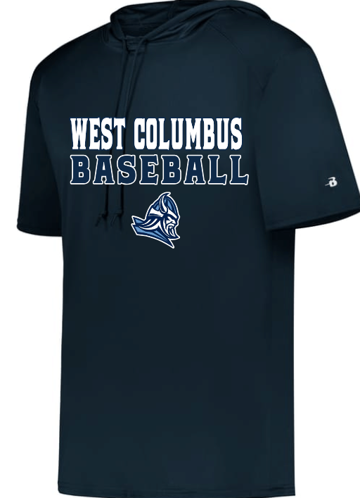 B-Core Short Sleeve Hoodie - WEST COLUMBUS Baseball