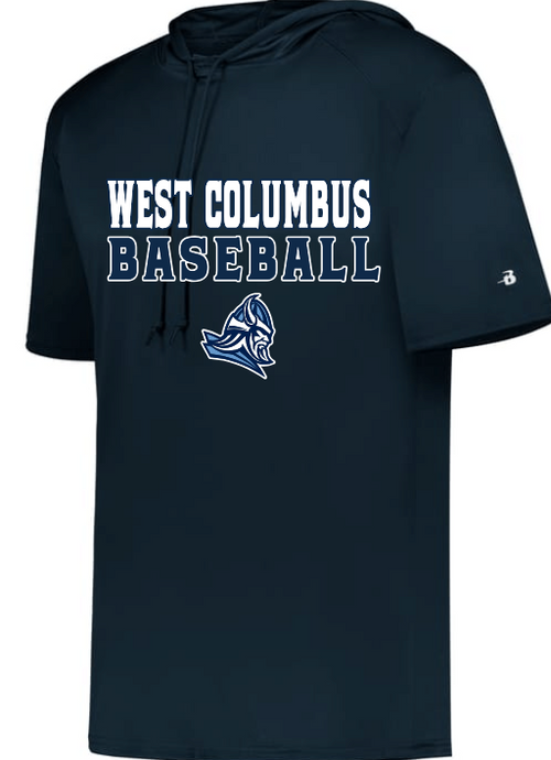 B-Core Short Sleeve Hoodie - WEST COLUMBUS Baseball