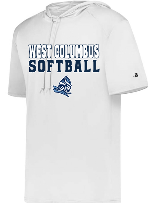 B-Core Short Sleeve Hoodie - WEST COLUMBUS Softball