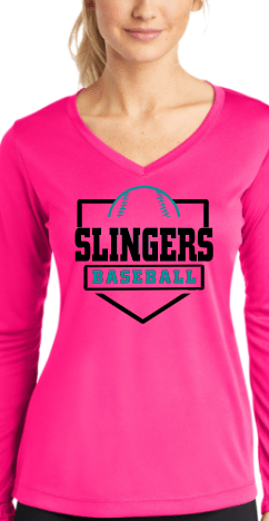 Slingers Ladies Vneck Drifit Tee