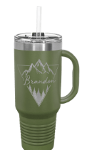 Polar Camel 40 oz. Coral Travel Mug with Handle, Straw Included