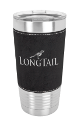 20 oz.  Laserable Leather Tumbler with Clear Lid