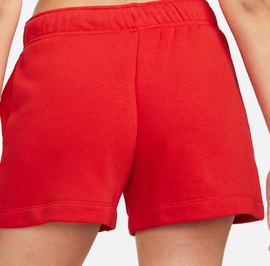 Nike Sportswear Club Fleece Women's Mid-Rise Shorts - Red