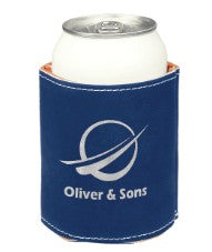 LEATHER KOOZIE Laser Engraved