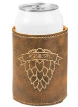 LEATHER KOOZIE Laser Engraved