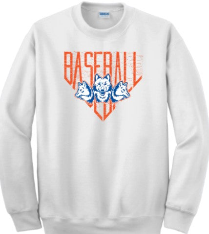 BSN Cotton Rich Fleece Crew Neck Wolfpack Baseball Sweatshirt