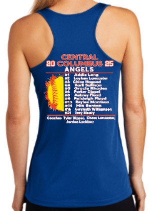 Central Columbus Angels Team Tanks and Women's Shirts 2025