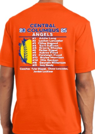 Central Columbus Angels Team Shirts 2025