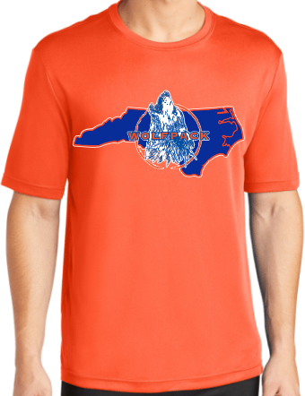Wolfpack and State Outline Drifit Tshirt