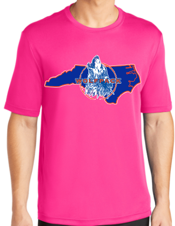 Wolfpack and State Outline Drifit Tshirt