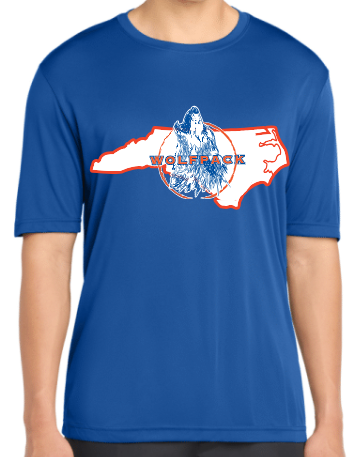 Wolfpack and State Outline Drifit Tshirt