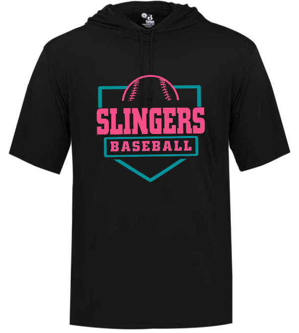 B-Core Short Sleeve Hoodie - Slingers Baseball