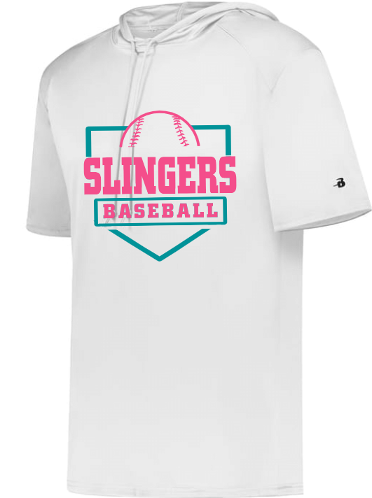 B-Core Short Sleeve Hoodie - Slingers Baseball